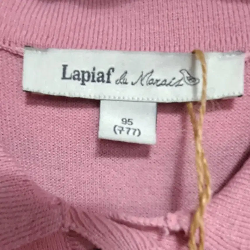 [BUNJANG] Lapiaf du Marais Pink Collar Knit Sweater (Size 77) / Lapiaf du Marais 핑크색 카라넥 니트 (구77)