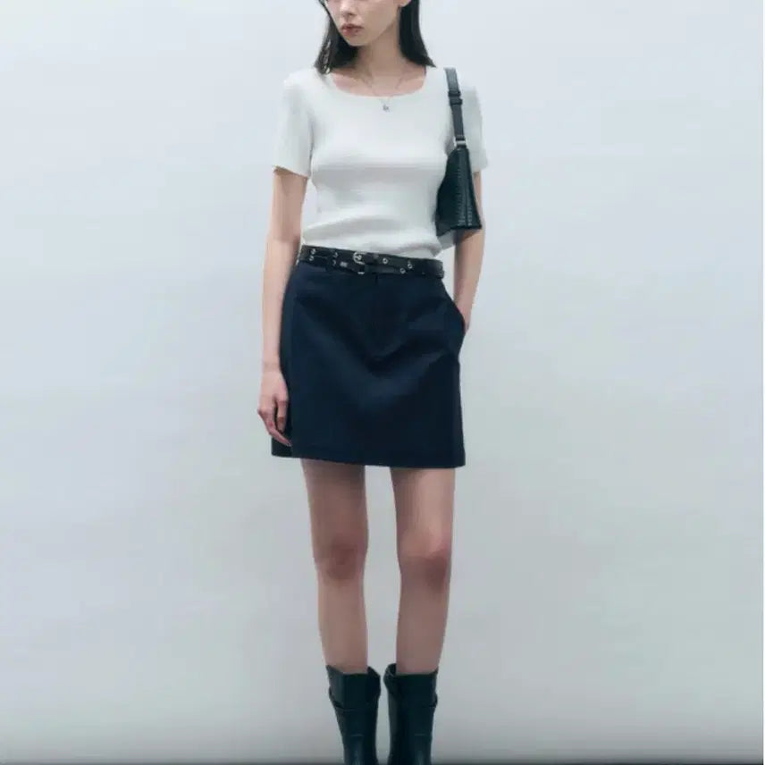 [BUNJANG] Mixxo Eight Seconds Zara White Cotton Mini Skirt / 화이트 코튼미니스커트 흰색 치마 XS/미쏘 에잇세컨즈 자라 김아홉