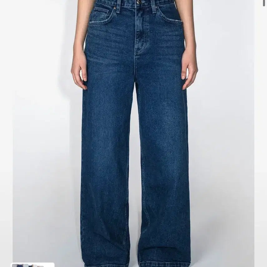 [BUNJANG] YIEL Straight Wide Denim Pants Blue / 와이이이엘 STRAIGHT WIDE DENIM PANTS BLUE