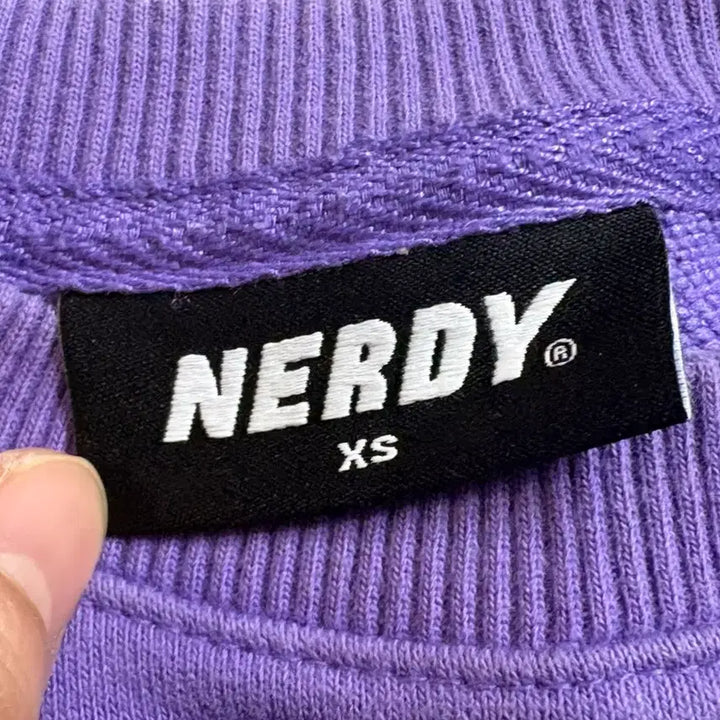 [BUNJANG] NERDY Purple Oversized Sweatshirt / 널디 NERDY 공용 오버핏 퍼플 맨투맨 xs