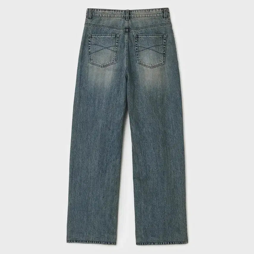 [BUNJANG] Vellie Mid Wide Denim Pants / 벨리에 - 미드 와이드 데님 팬츠