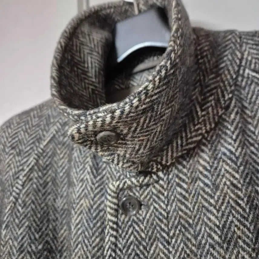 [BUNJANG] Burberry Shetland Tweed Wool Coat / 버버리 헤링본 셰틀랜드 트위드 울 코트