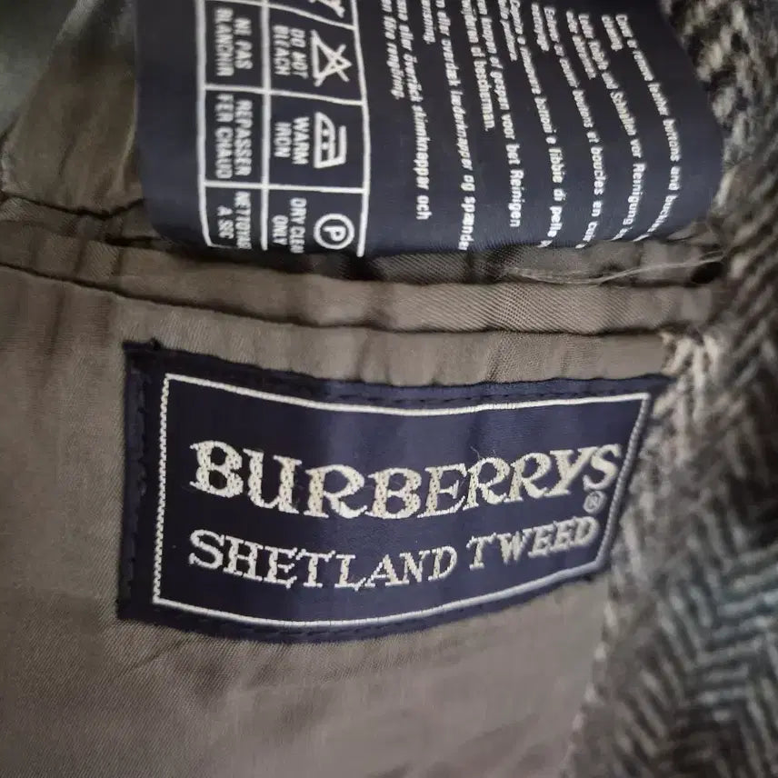 [BUNJANG] Burberry Shetland Tweed Wool Coat / 버버리 헤링본 셰틀랜드 트위드 울 코트