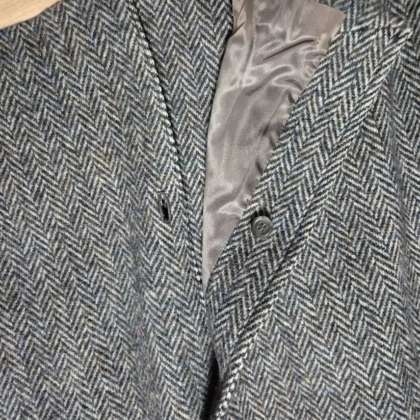 [BUNJANG] Burberry Shetland Tweed Wool Coat / 버버리 헤링본 셰틀랜드 트위드 울 코트