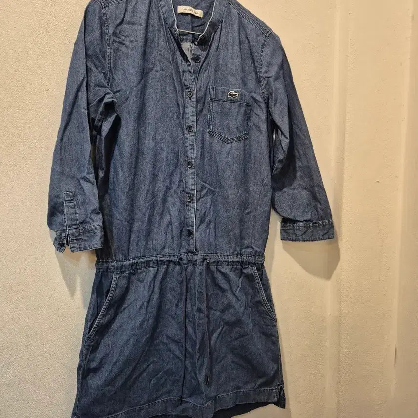 [BUNJANG] Lacoste Denim Shirt Dress / Lacoste 라코스테 데님 셔츠 원피스
