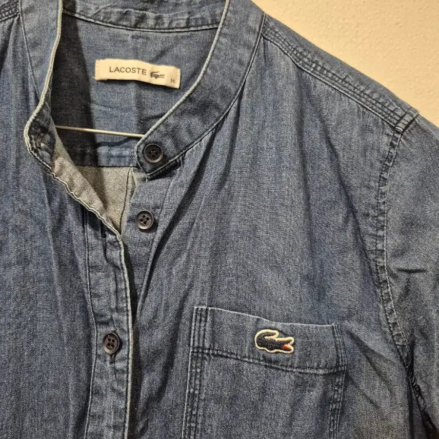 [BUNJANG] Lacoste Denim Shirt Dress / Lacoste 라코스테 데님 셔츠 원피스