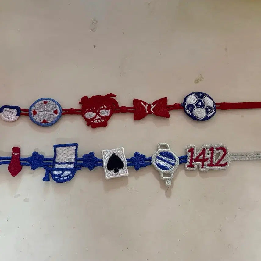[BUNJANG] Detective Conan Embroidered Bracelet (Conan / Kid the Phantom Thief) / 명탐정 코난 자수팔찌 (코난/괴도키드)