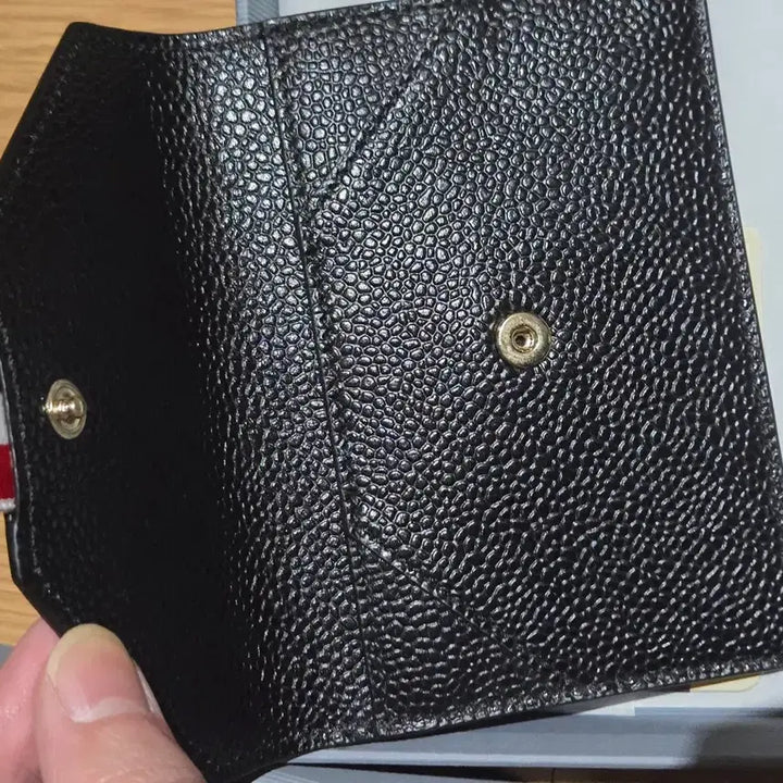 [BUNJANG] Thom Browne Black Card Wallet / 톰브라운 블랙 카드지갑
