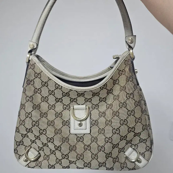 [BUNJANG] Gucci GG Logo Canvas Shoulder Bag / 구찌 GG 로고 캔버스 숄더백