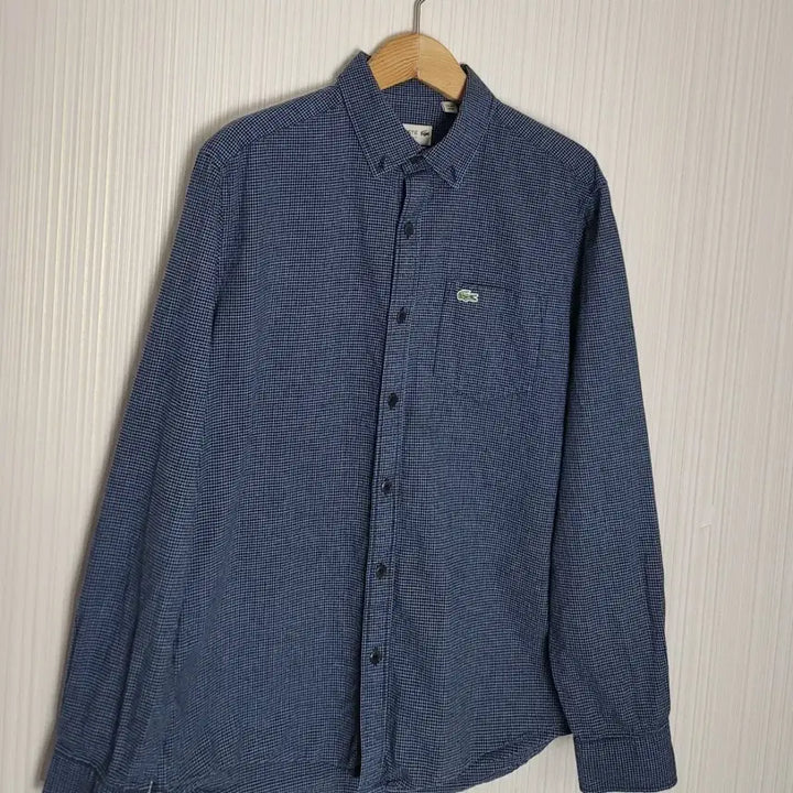 [BUNJANG] Lacoste Garment Check Shirt / 95-100 라코스테 가먼트 체크 남방 네이비블랙