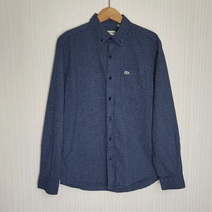 [BUNJANG] Lacoste Garment Check Shirt / 95-100 라코스테 가먼트 체크 남방 네이비블랙