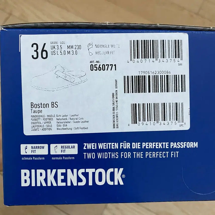 [BUNJANG] Birkenstock Boston Taupe Regular 36 Size / 버켄스탁 보스턴 타우페 레귤러 36사이즈