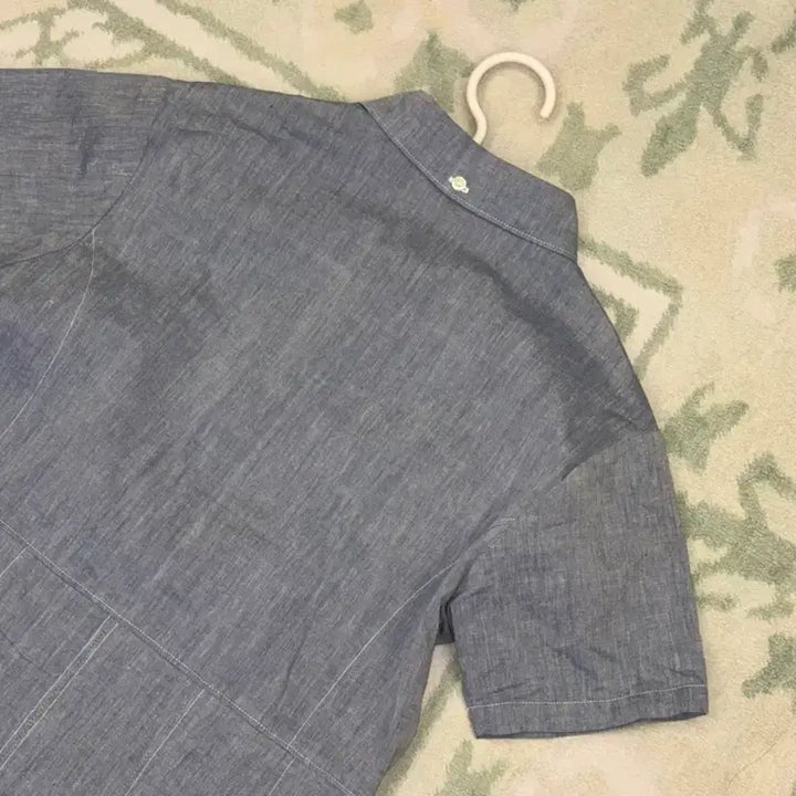 [BUNJANG] Short Sleeve Collar Shirt Pleated Dress / 반팔 카라 셔츠 플리츠 원피스
