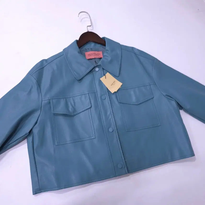 [SOLD OUT] 반에이크) 새상품 여성 페이크 오버핏 가죽 자켓- F