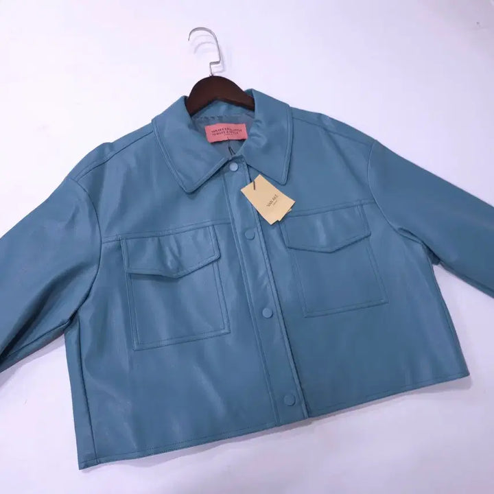 [SOLD OUT] 반에이크) 새상품 여성 페이크 오버핏 가죽 자켓- F