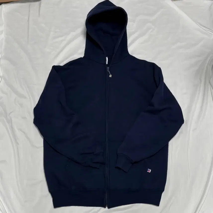 [BUNJANG] Russell Athletic 90s Navy Hoodie Zip-Up XL / 러셀 후드집업 네이비 90s