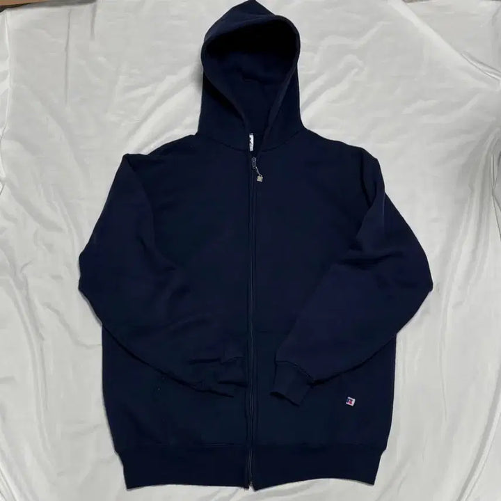 [BUNJANG] Russell Athletic 90s Navy Hoodie Zip-Up XL / 러셀 후드집업 네이비 90s