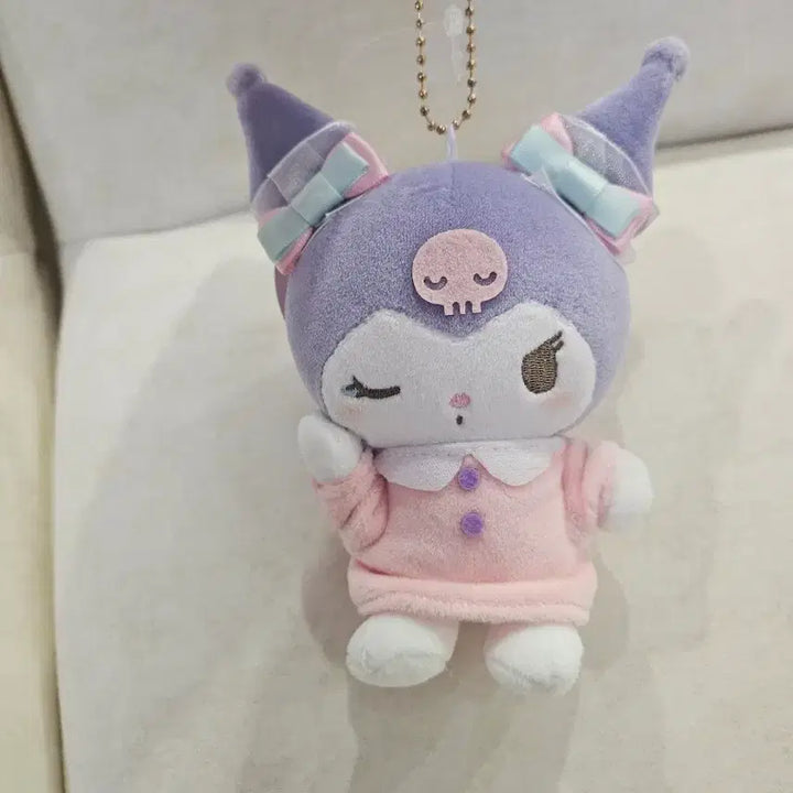 [BUNJANG] Sanrio Kuromi Doll Keychain Pink Dress / 산리오 쿠로미 인형 키링 핑크 드레스