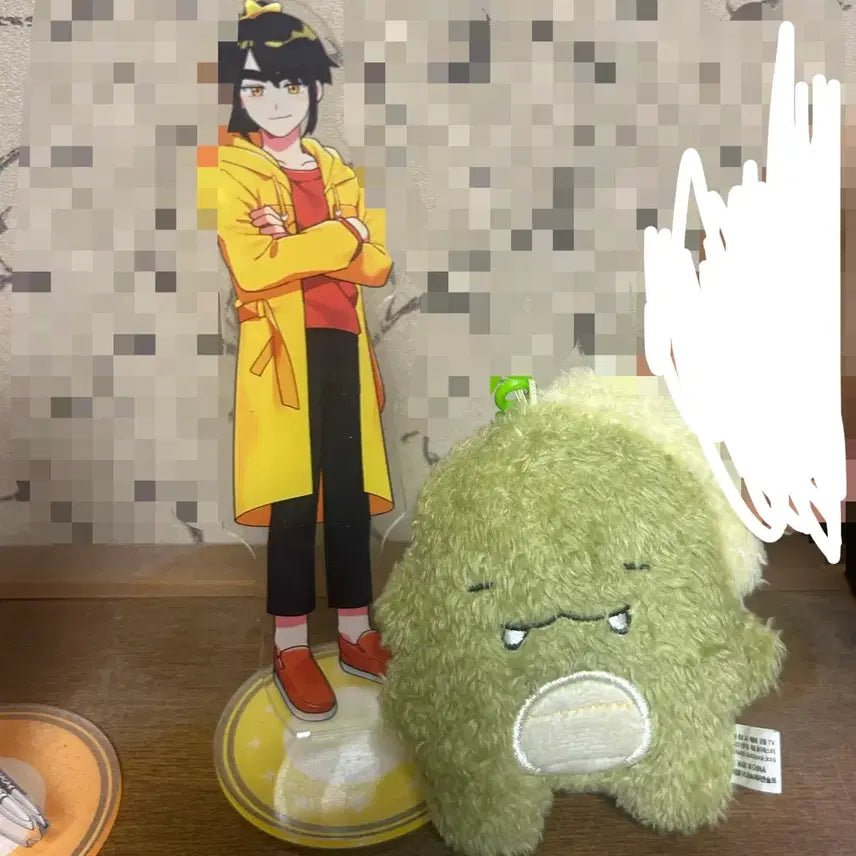 [BUNJANG] Pixel Lee GakBae Acrylic Stand &amp; Dinosaur Doll / 픽셀리 각별 아크릴 스탠드+공룡인형(급전!!)
