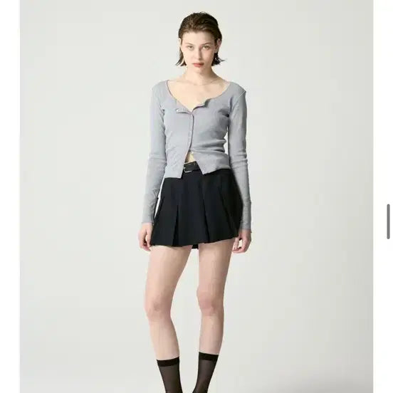 [SOLD OUT] 글로니-NU NOSTALGIA LONG SLEEVE-멜란지차콜,S