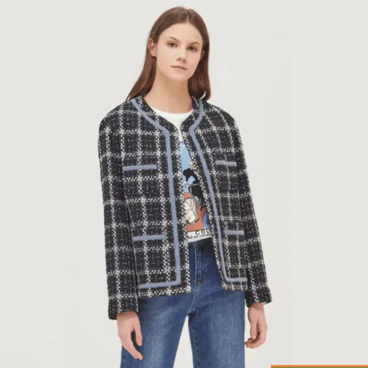 [BUNJANG] Benetton Tweed Check Jacket / 베네통 체크 트위드 자켓 90