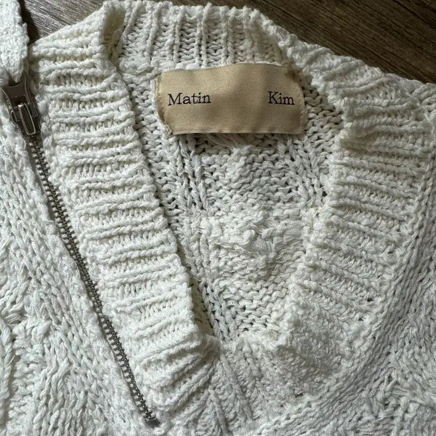 [BUNJANG] Matinkim Ivory Crop Knit Sweater / 마뗑킴 아이보리 크롭 니트 - 사이즈 프리