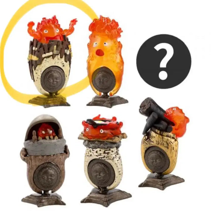 [BUNJANG] Ghibli Calcifer Ring Figure / 지브리 캘시퍼 카자링 랜덤 피규어
