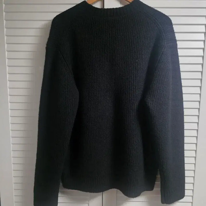 [BUNJANG] Heavy Rush Wool Round Knit Black / 헤비 러쉬 울 라운드 니트 블랙