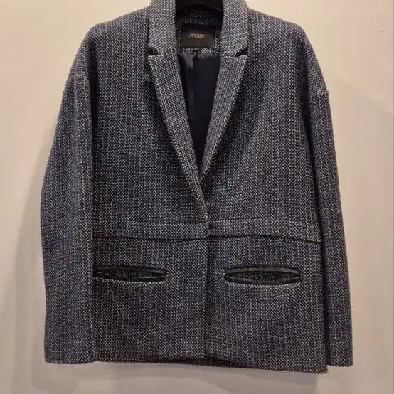 [BUNJANG] Maje Tweed Jacket with Leather Accents / 마쥬  36   가죽배색  트위드자켓