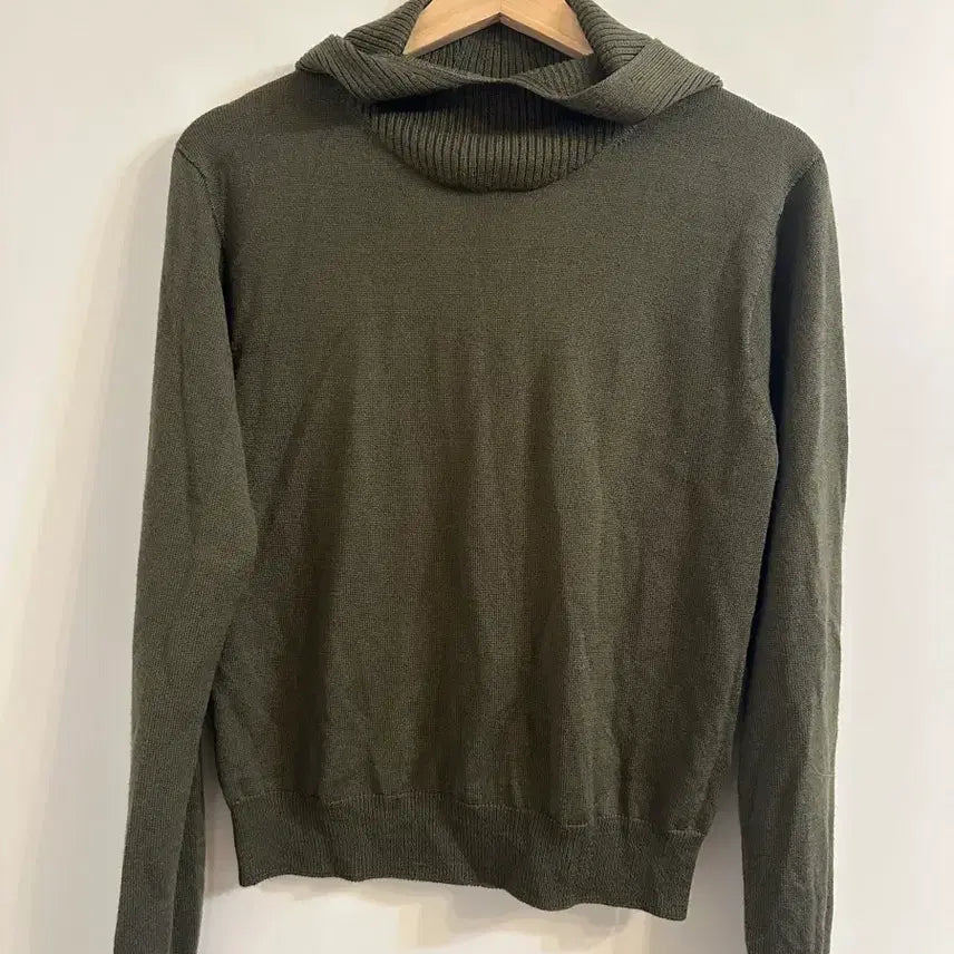 [BUNJANG] COSMOSS Hooded Knit Olive / 코스모스 COSMOSS 후드 니트 (올리브)