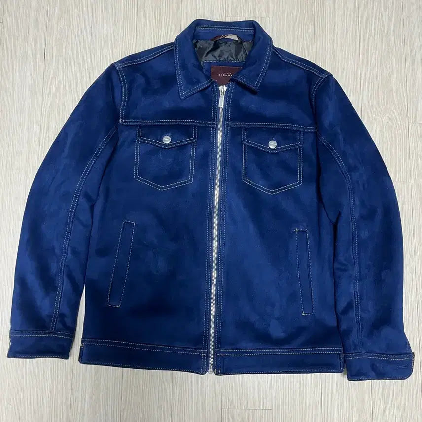 [SOLD OUT] 자라 맨 스웨이드 블루종 자켓 L 블루 판매합니다