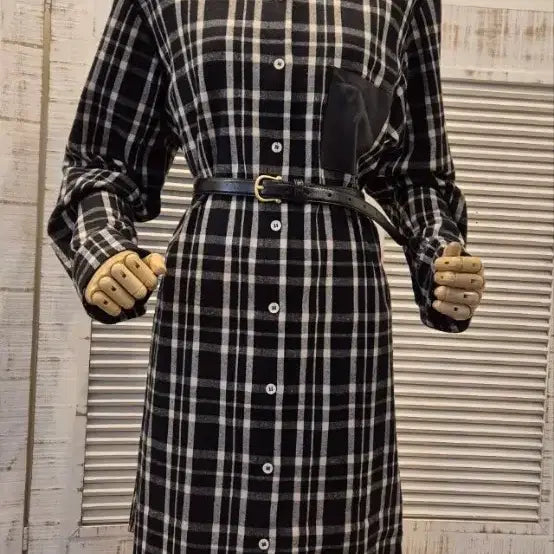 [BUNJANG] Maje Wool Blend Checkered Dress / 마쥬  2사이즈   체크   울혼방   원피스
