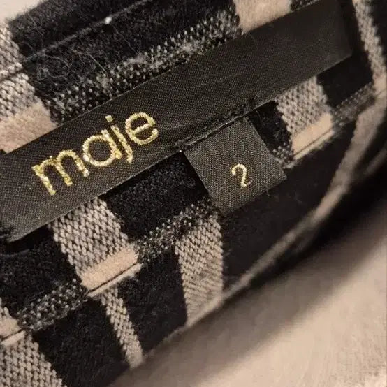 [BUNJANG] Maje Wool Blend Checkered Dress / 마쥬  2사이즈   체크   울혼방   원피스