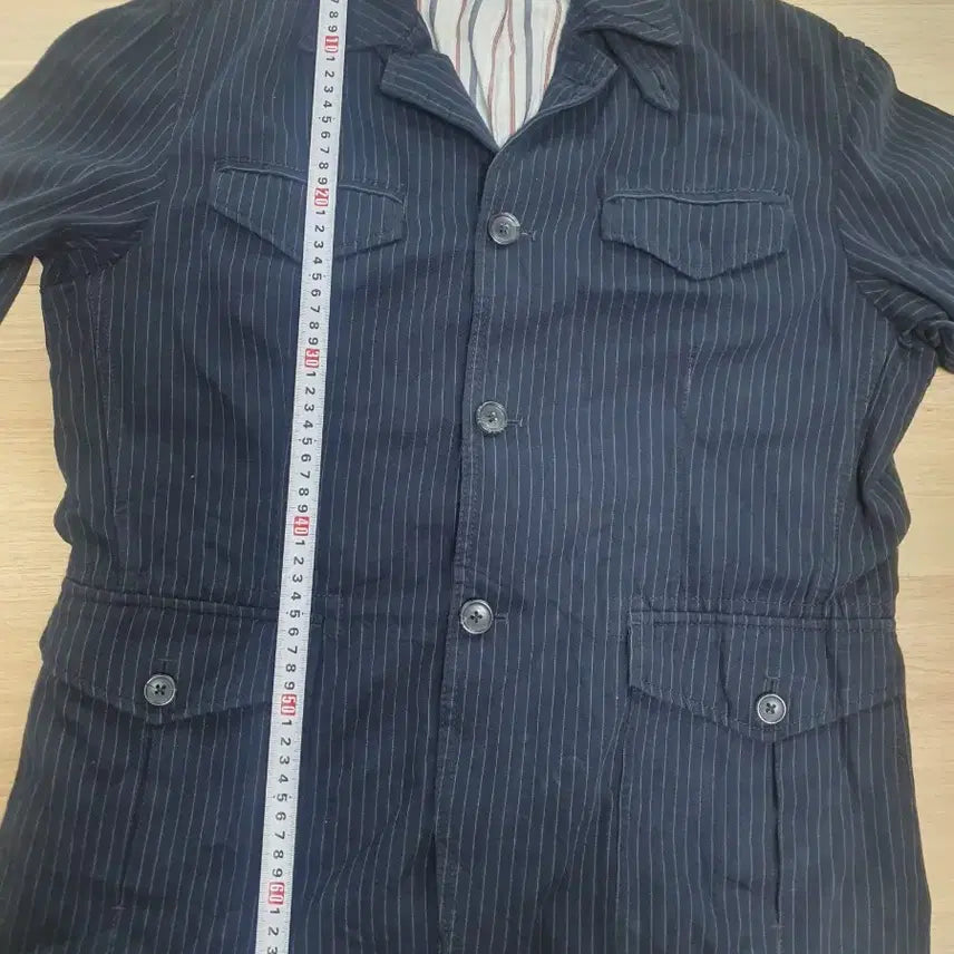 [BUNJANG] Kansai Jeans Navy Striped Jacket (Size L) / 간사이진스KANSAI JEANS자켓L