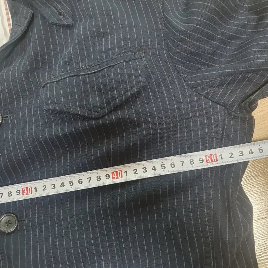 [BUNJANG] Kansai Jeans Navy Striped Jacket (Size L) / 간사이진스KANSAI JEANS자켓L