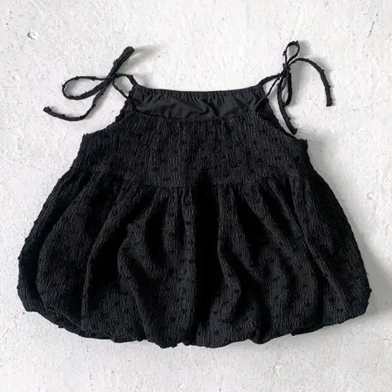 [BUNJANG] Iringmarket Volume Sleeveless Blouse Black / 아이링마켓 제작 볼륨 나시 블라우스 블랙