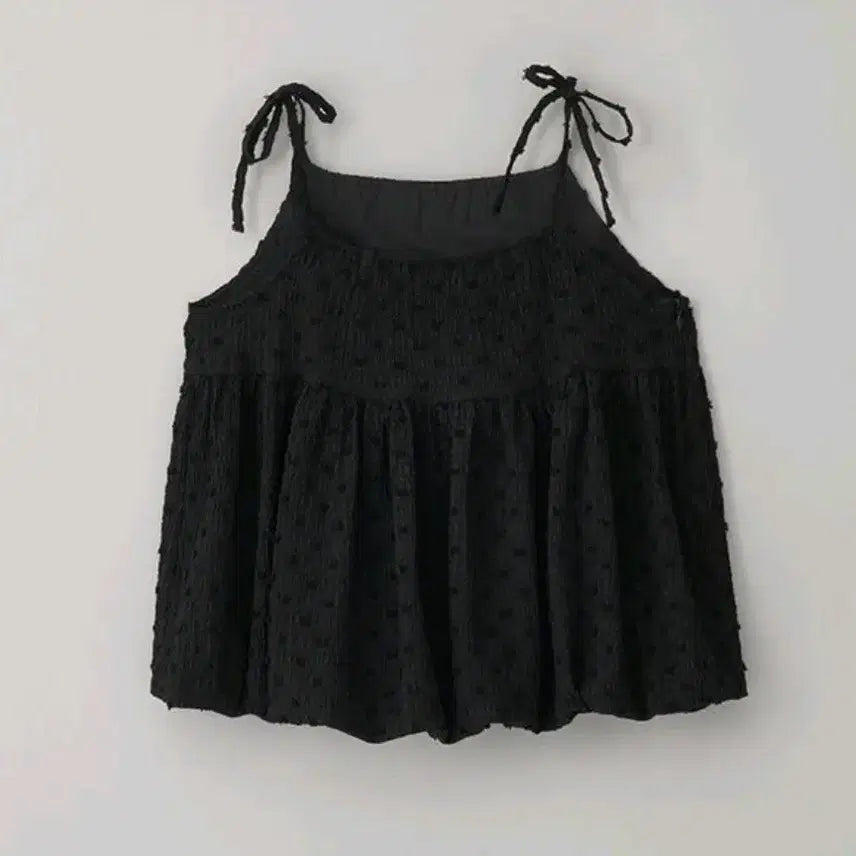 [BUNJANG] Iringmarket Volume Sleeveless Blouse Black / 아이링마켓 제작 볼륨 나시 블라우스 블랙