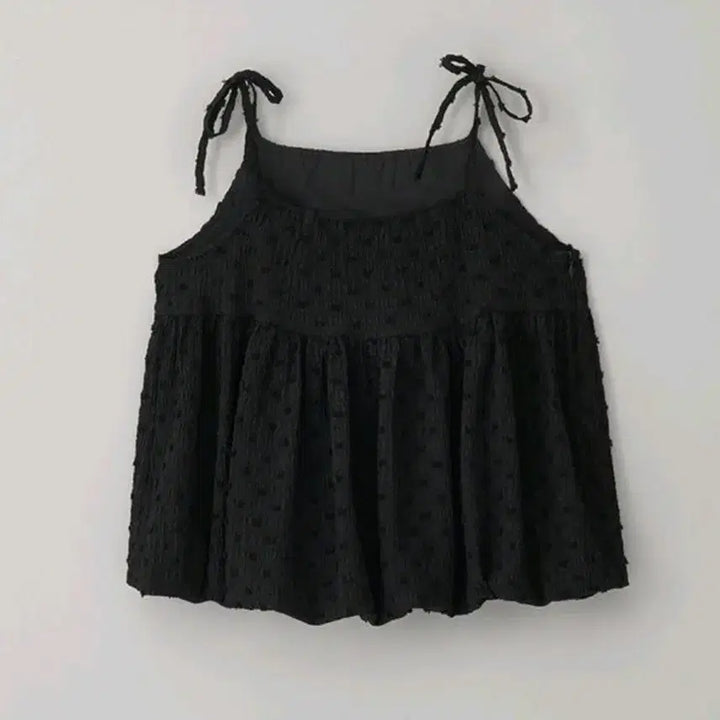 [BUNJANG] Iringmarket Volume Sleeveless Blouse Black / 아이링마켓 제작 볼륨 나시 블라우스 블랙