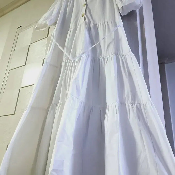 [BUNJANG] 3-Tiered Ruffle Long Dress / 바스락 3단 캉캉 롱원피스