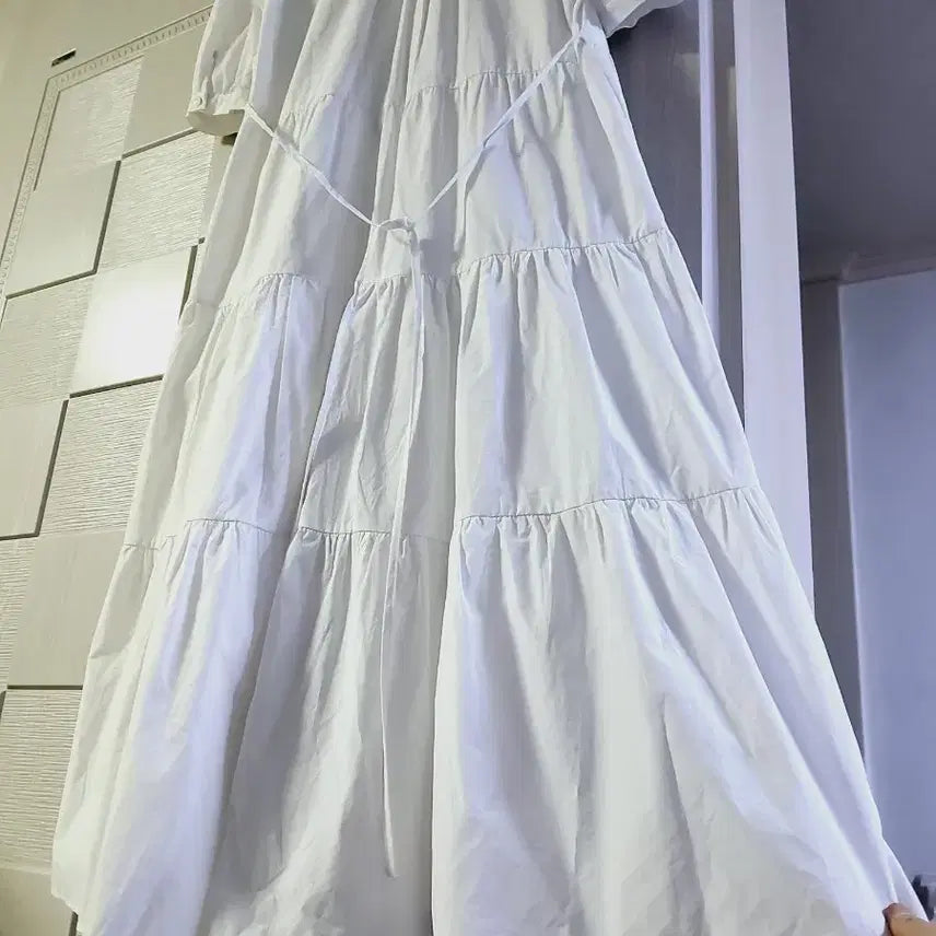 [BUNJANG] 3-Tiered Ruffle Long Dress / 바스락 3단 캉캉 롱원피스