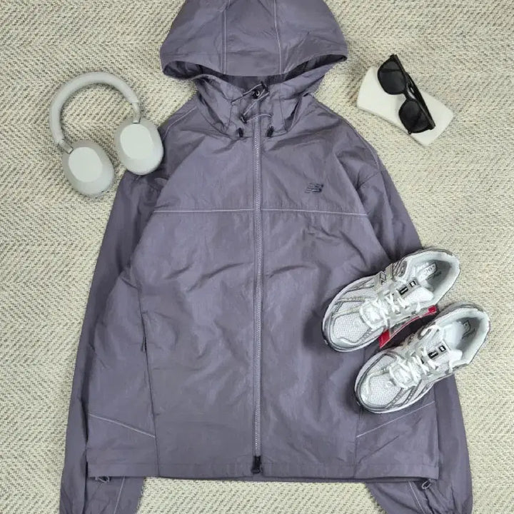 [BUNJANG] New Balance UNI NANO LIGHT Pocketable Hooded Windbreaker Jacket Purple / 뉴발란스 UNI NANO LIGHT 포켓터블 후드 바람막이 자켓 퍼플