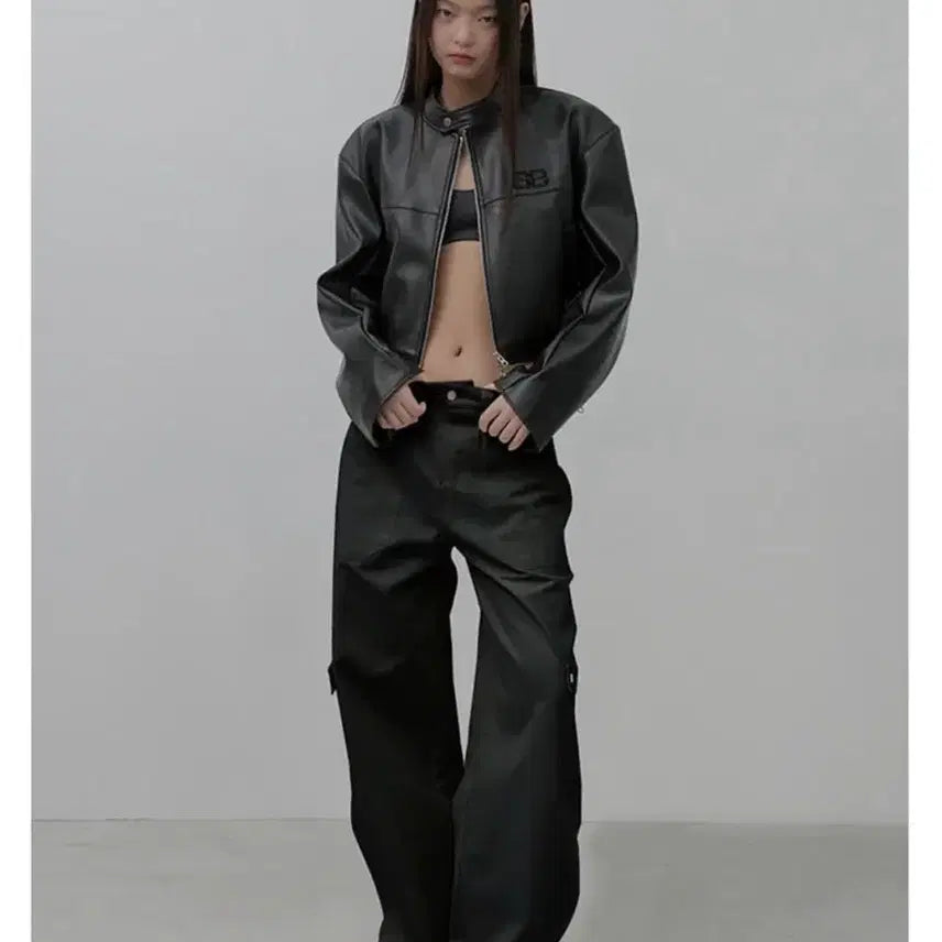 [BUNJANG] SAYSRA Wide Leg Washed Pants Black S / SAYSRA 세이스라 와이드 레그 워시드 팬츠 / 블랙 S