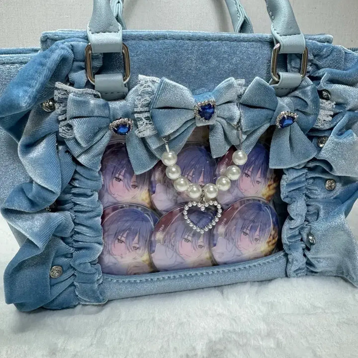 [BUNJANG] Ankruz Mini Ita Bag Velvet Blue / 앙크루즈 미니 이타백 벨벳 블루 판매