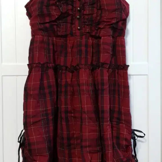 [SOLD OUT] axes femme 엑시즈팜 레드 체크 원피스