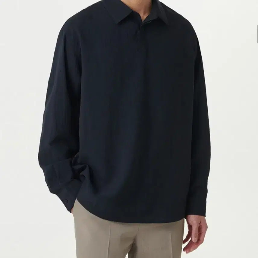 [BUNJANG] Musinsa Standard Relaxed Linen-Like Tunic Shirt / 릴렉스드 린넨 라이크 튜닉 셔츠 무신사 스텐다드