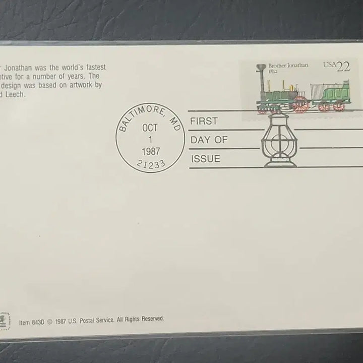[BUNJANG] 1987 Brother Jonathan Stamp Issuance Commemorative Mail / 1987 브라더 조나단 우표 발행 기념 우편물