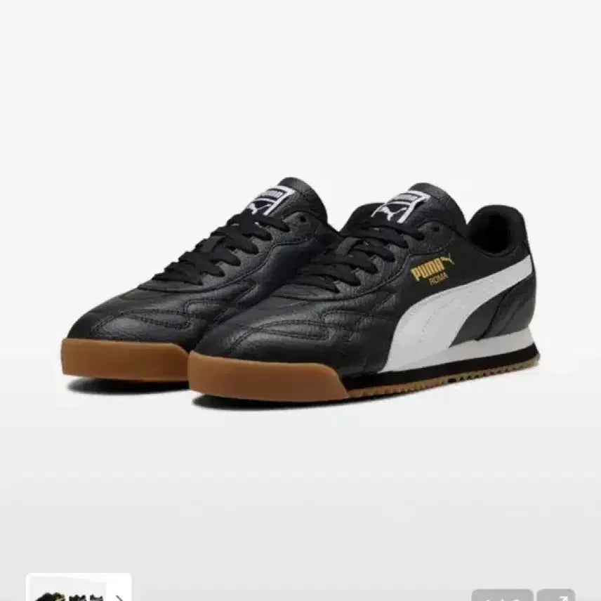 [BUNJANG] Puma Roma Anniversary Black White Sneakers / 푸마 로마 애니버서리 블랙화이트