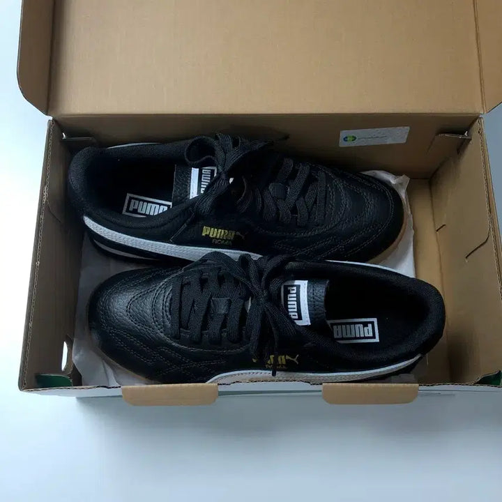 [BUNJANG] Puma Roma Anniversary Black White Sneakers / 푸마 로마 애니버서리 블랙화이트
