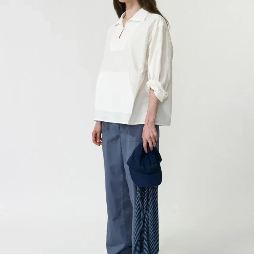 [BUNJANG] Nothing Written AYA Half Neck Anorak White / 낫띵리튼 아야 하프넥 아노락 화이트