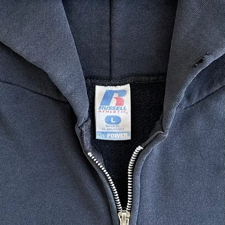 [BUNJANG] Russell Athletic Vintage Hoodie Black L / 빈티지 러셀 후드집업 블랙 L